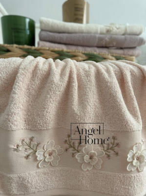 %100 pamuk 3D nakış işlemeli 50x90 cm yüz havlusu - 11