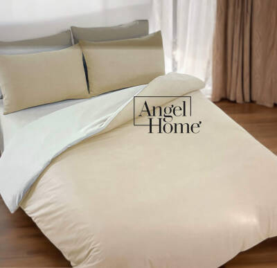 Çift Kişilik %100 Pamuk Ranforce Nevresim Takımı - Kapiçino/Krem - BioCotton