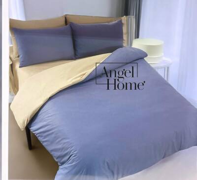 Çift Kişilik %100 Pamuk Ranforce Nevresim Takımı - Mavi/Krem - BioCotton