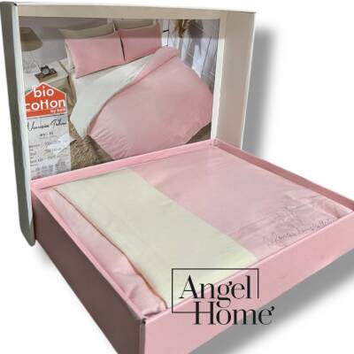 Çift Kişilik %100 Pamuk Ranforce Nevresim Takımı - Pudra/Krem - 2