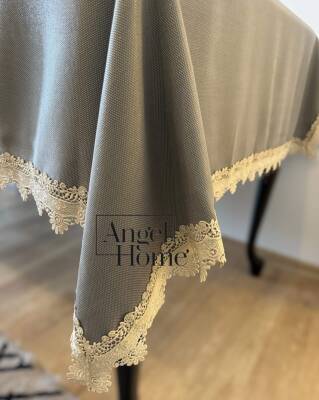 Keten Kumaş Güpürlü Dertsiz Masa Örtüsü - 120x160 cm | Leke Tutmaz & Şık Tasarım - Angel Home