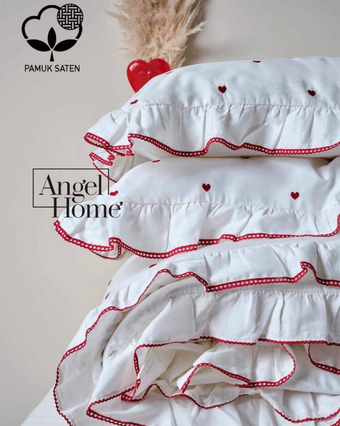 Amore Pamuk Saten Kalpli Çift Kişilik Nevresim Takımı | 6 Parça Set Beyaz - 2