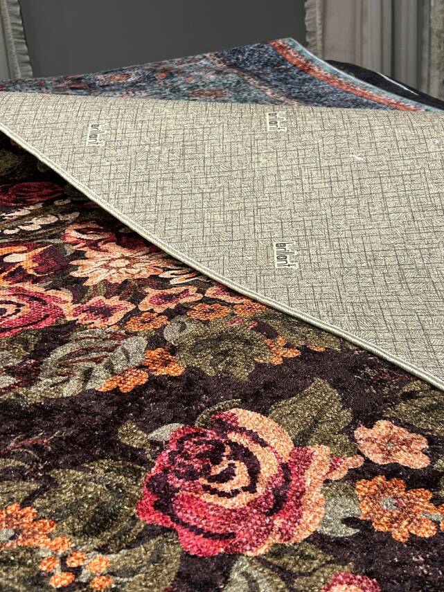 Brillant Kaymaz Taban Makine Yıkanabilir Halı - Ufuk Kahve - 4