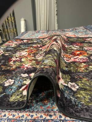 Brillant Kaymaz Taban Makine Yıkanabilir Halı - Ufuk Mavi - 3