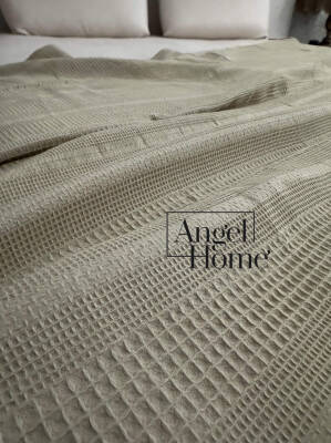 Çift Kişilik 200x230 Pamuklu Tek Pike – Haki - 2