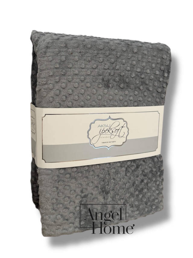Çift Kişilik Tomurcuk Battaniye - Gri - 4