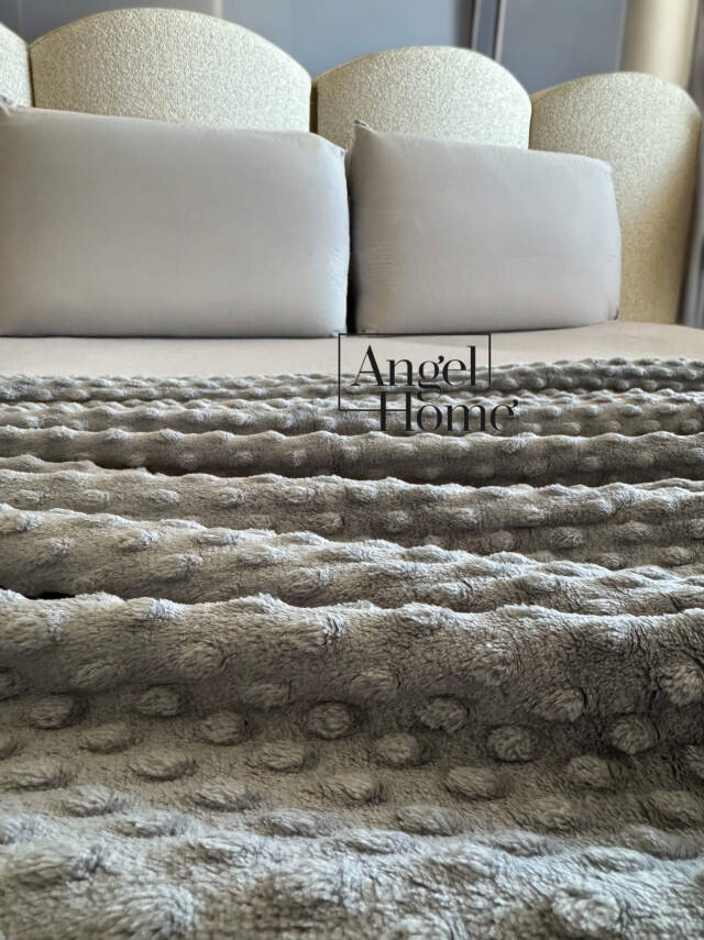 Çift Kişilik Tomurcuk Battaniye - Gri - 3