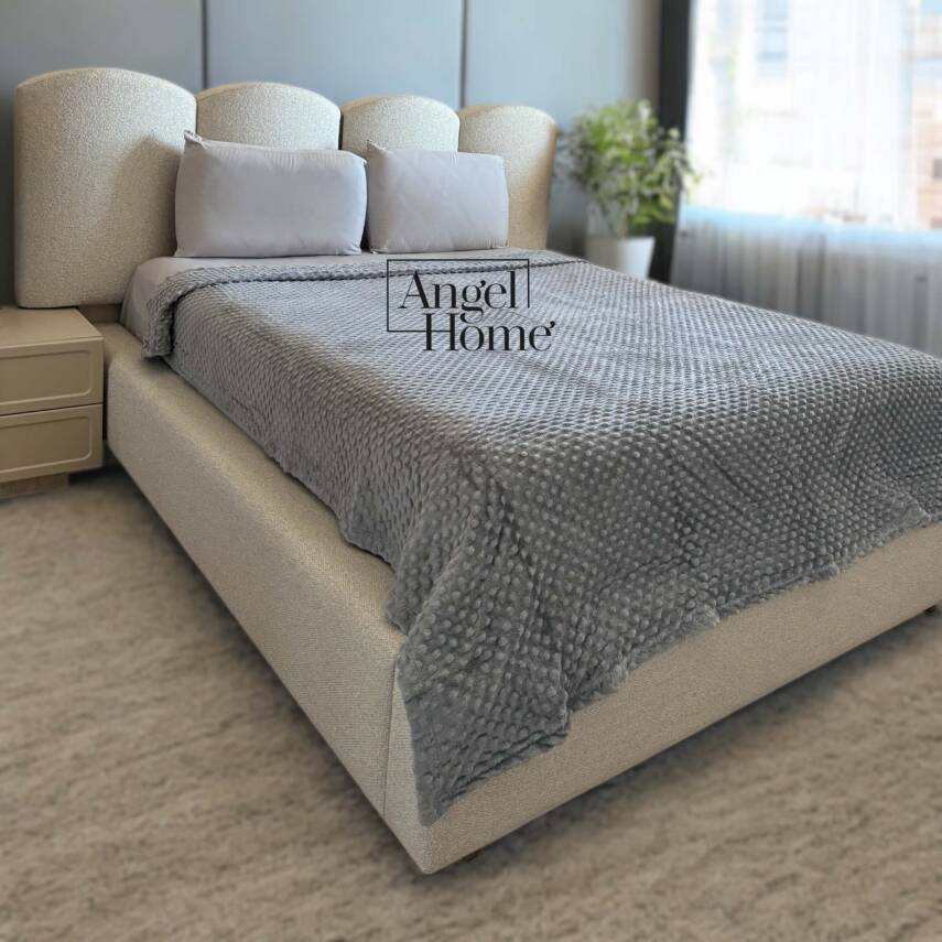 Çift Kişilik Tomurcuk Battaniye - Gri - 2