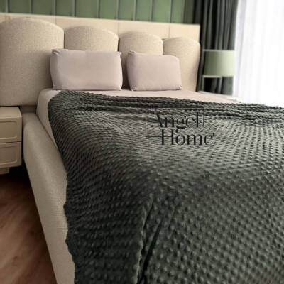 Çift Kişilik Tomurcuk Battaniye - Haki Yeşili - Aksu