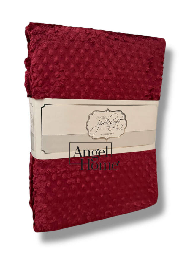 Çift Kişilik Tomurcuk Battaniye - Bordo - 4