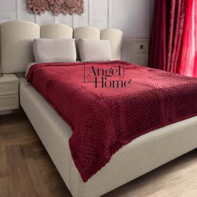 Çift Kişilik Tomurcuk Battaniye - Bordo - 2