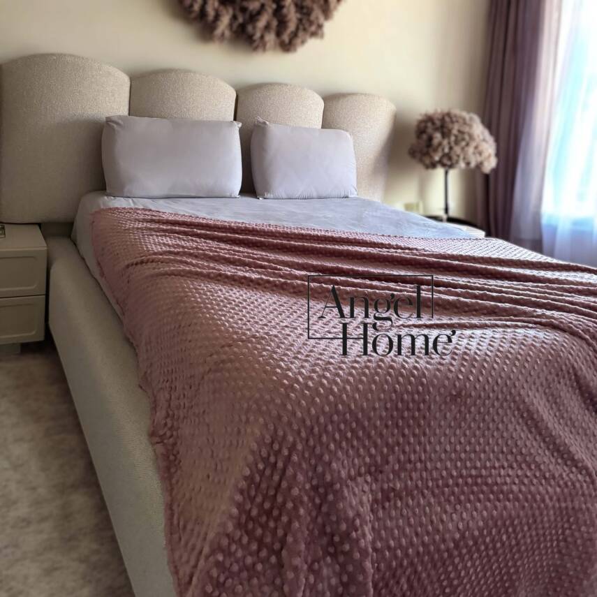 Çift Kişilik Tomurcuk Battaniye - Gül Kurusu - 1