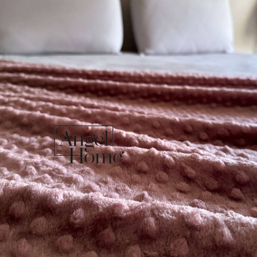 Çift Kişilik Tomurcuk Battaniye - Gül Kurusu - 3