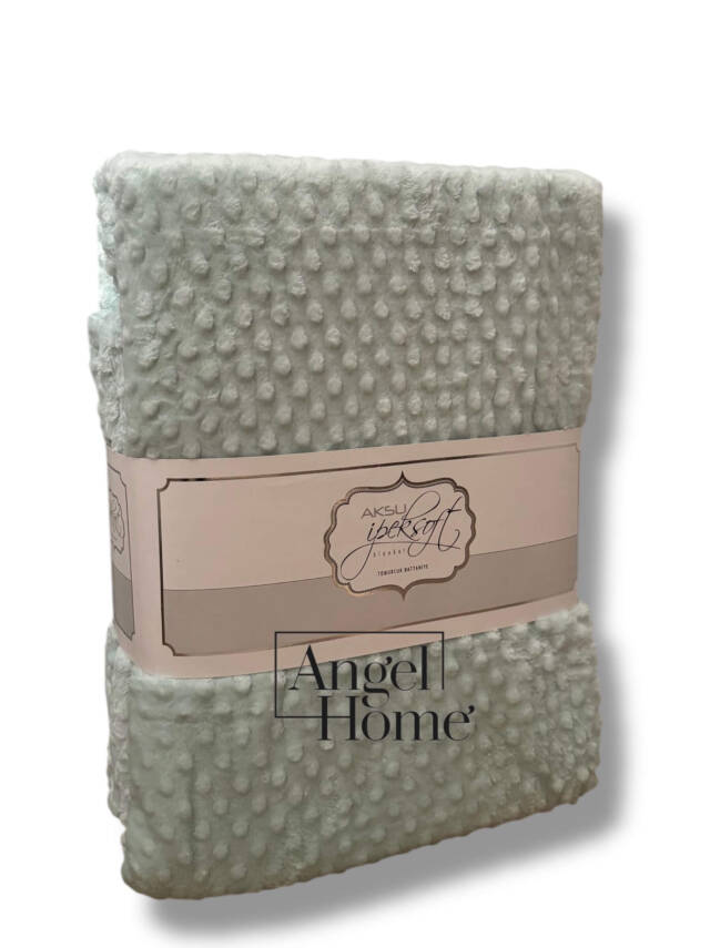 Çift Kişilik Tomurcuk Battaniye - Su Yeşili - 4