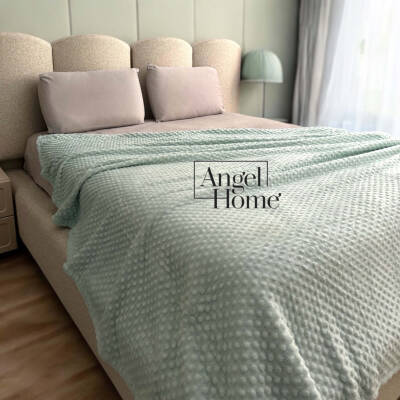 Çift Kişilik Tomurcuk Battaniye - Su Yeşili - Aksu