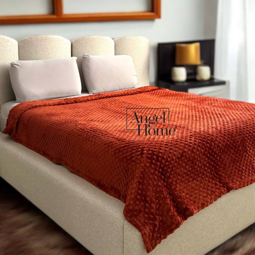 Çift Kişilik Tomurcuk Battaniye - Kiremit - 2