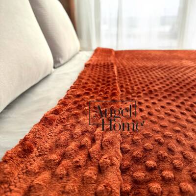 Çift Kişilik Tomurcuk Battaniye - Kiremit - 3