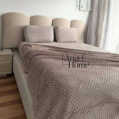 Çift Kişilik Tomurcuk Battaniye - Vizon - Aksu