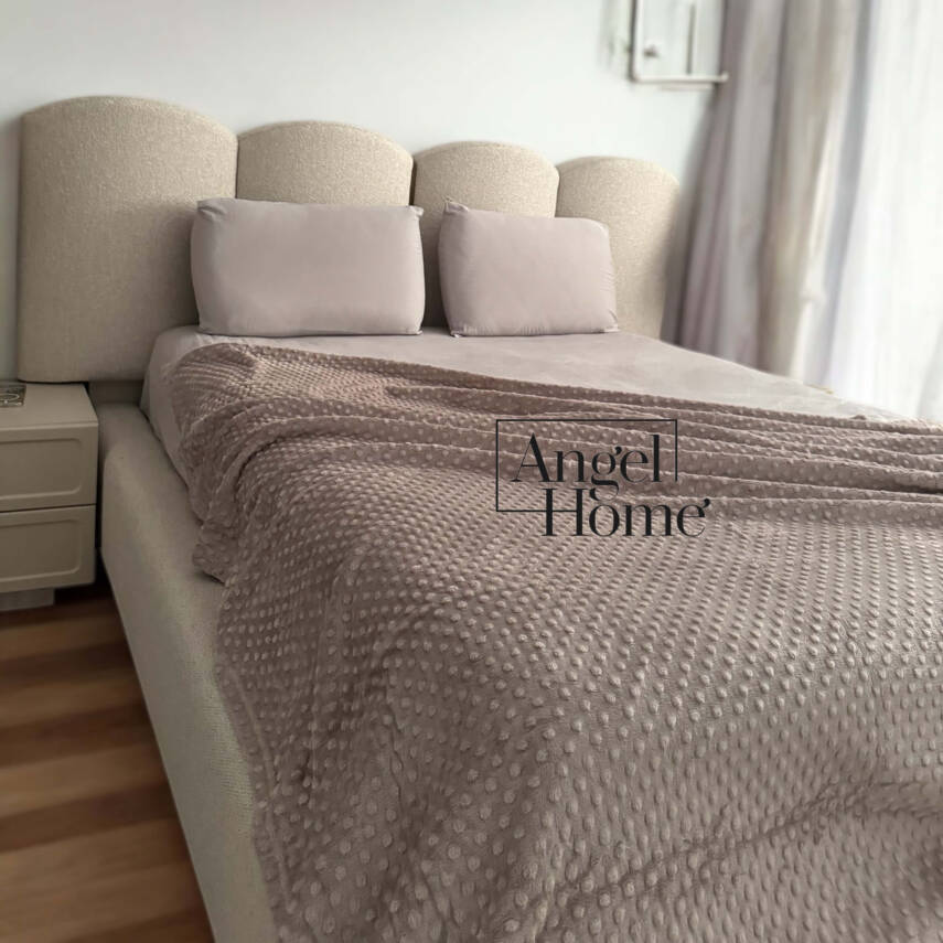 Çift Kişilik Tomurcuk Battaniye - Vizon - 1