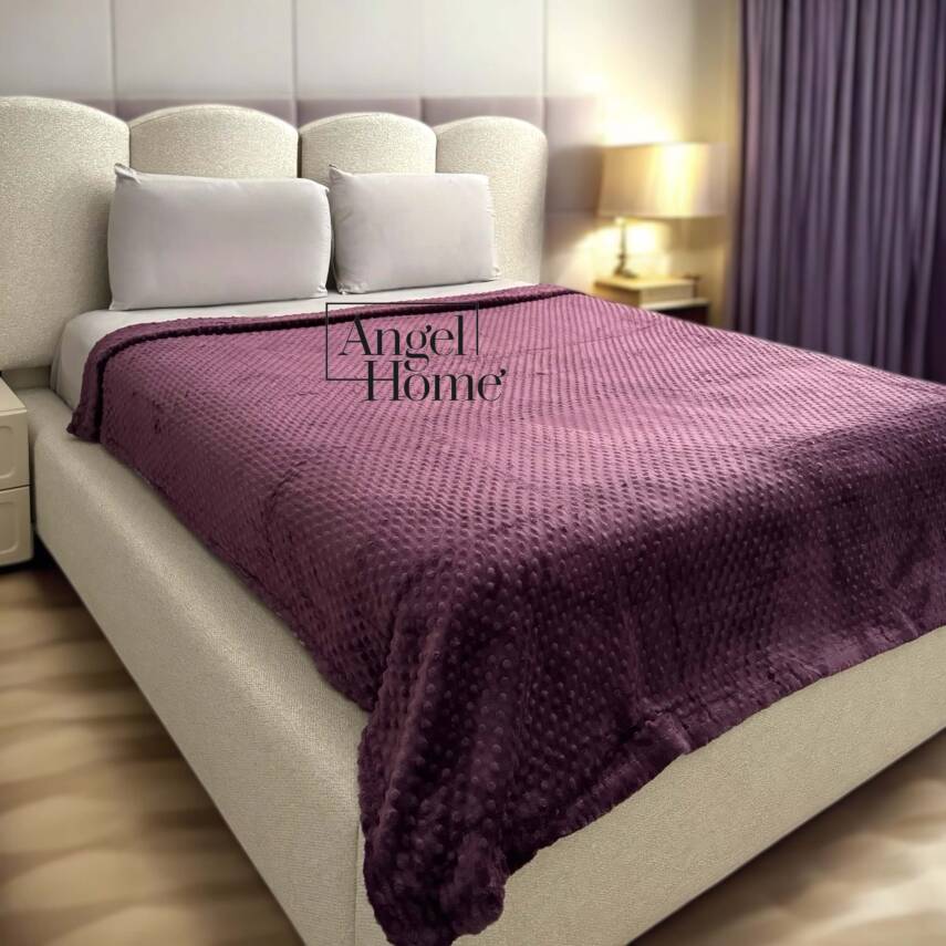 Çift Kişilik Tomurcuk Battaniye - Mürdüm - 2