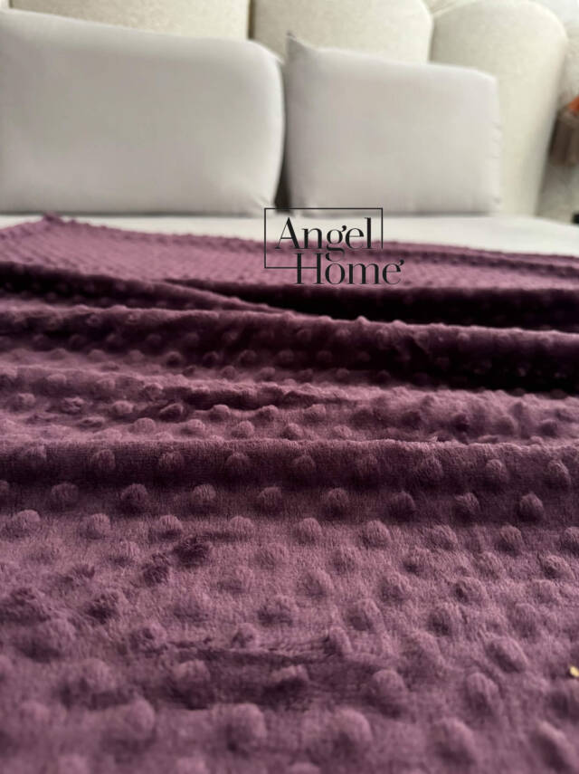 Çift Kişilik Tomurcuk Battaniye - Mürdüm - 3