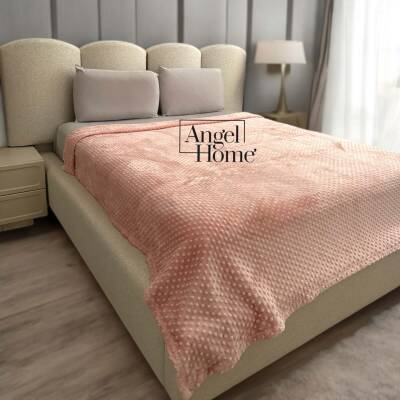 Çift Kişilik Tomurcuk Battaniye - Pudra - 2