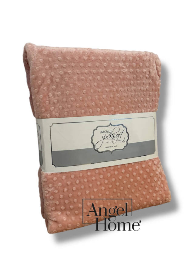Çift Kişilik Tomurcuk Battaniye - Pudra - 4
