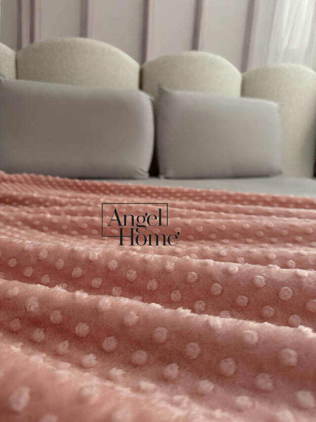 Çift Kişilik Tomurcuk Battaniye - Pudra - 3