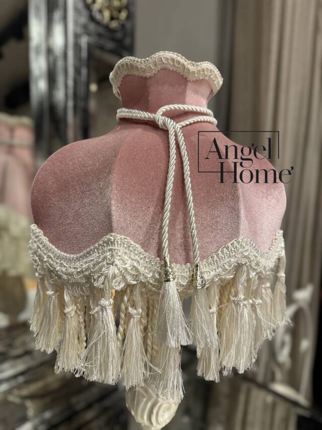 Ferforje Ayaklı Kadife Abajur | Şık ve Kolay Temizlenebilir Tasarım - 2