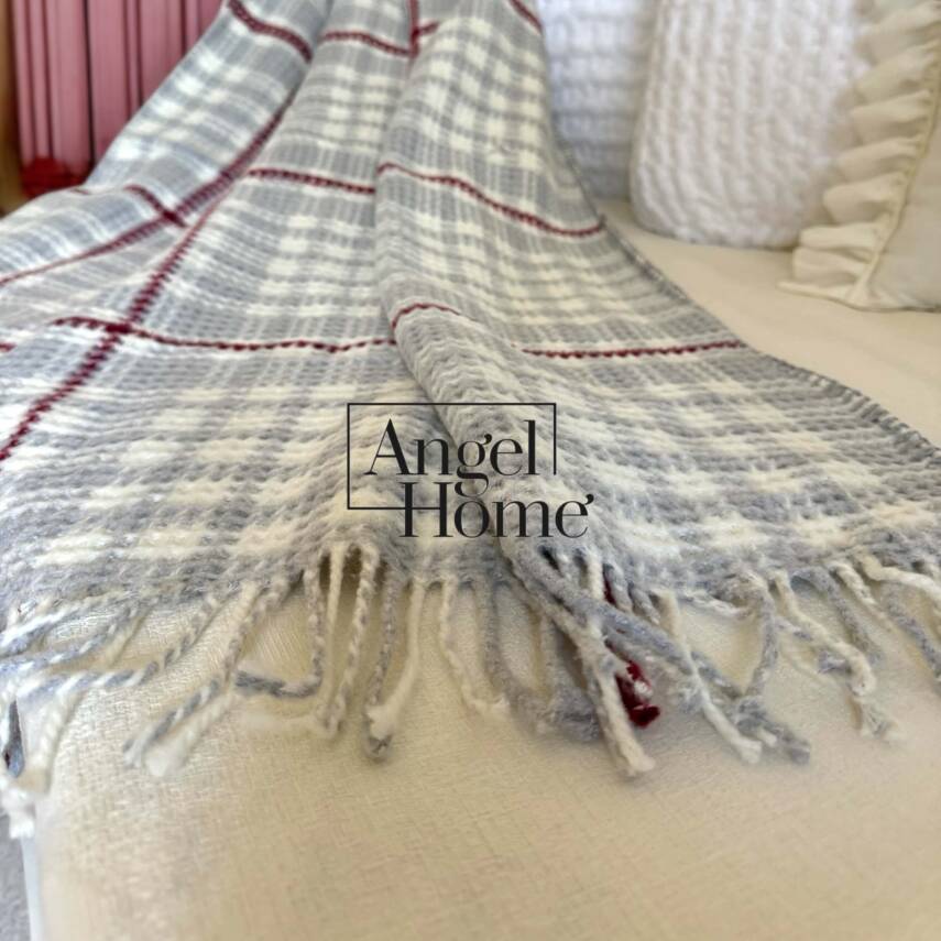 Gri Pamuklu Scotch TV Battaniyesi – 130x170 cm - 2