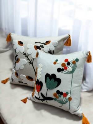 2'li Punch Kırlent Kılıfı 40 x 40 - Angel Home