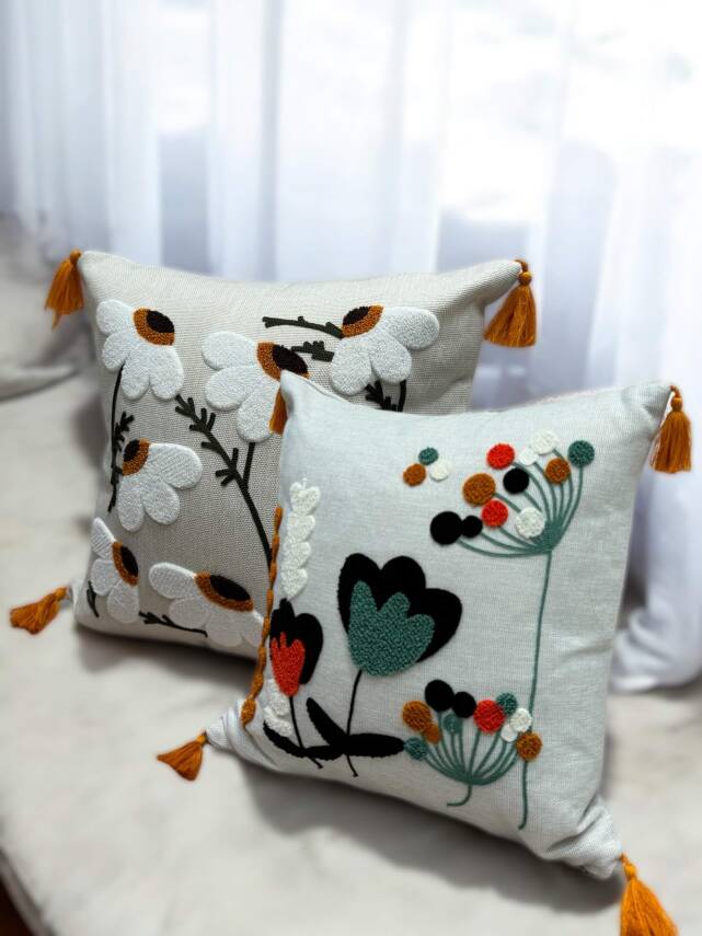 2'li Punch Kırlent Kılıfı 40 x 40 - 1