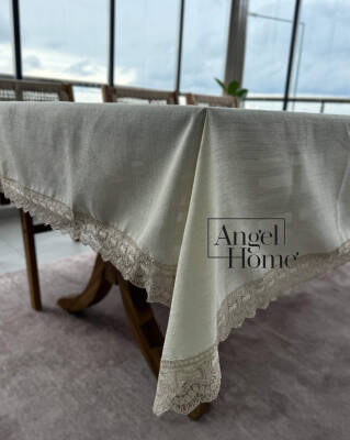 Jute Model Dertsiz Keten Masa Örtüsü - Gold - Angel Home