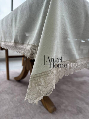 Jute Model Dertsiz Keten Masa Örtüsü - Gold - 2