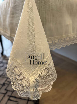 Jute Model Dertsiz Katen Masa Örtüsü - Krem - 2