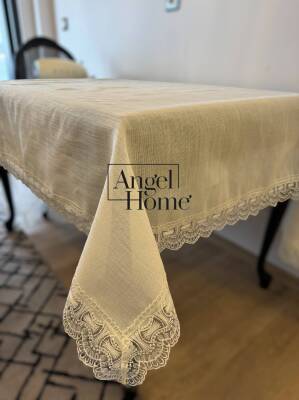 Jute Model Dertsiz Katen Masa Örtüsü - Krem - Angel Home