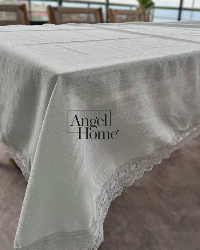 Jute Model Dertsiz Katen Masa Örtüsü - Silver - 2