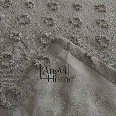 Ponpon Tek Kişilik Yatak Örtüsü Taş Rengi 180x250 ve 1 Yastık - 3