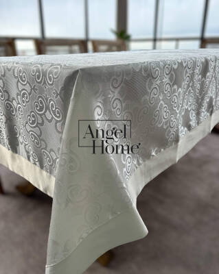Royal Home 160x220 Yonca Dertsiz Leke Tutmaz 8 kişilik Masa Örtüsü - Krem - Royal Home
