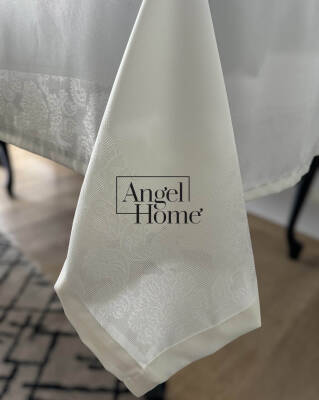 Sıvı Geçirmez ve Leke Tutmayan Dertsiz Masa Örtüsü - Krem Jumbo - 5