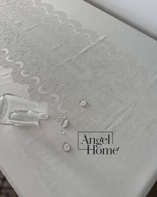 Sıvı Geçirmez ve Leke Tutmayan Dertsiz Masa Örtüsü - Krem Pano - 9